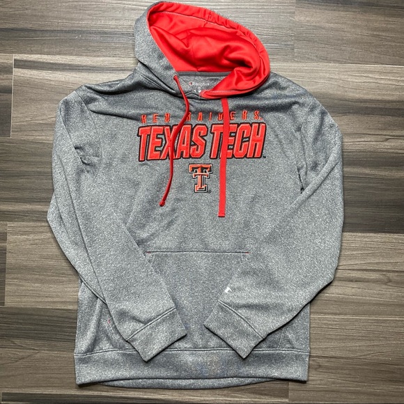 Men’s gray and red CHAMPION Texas Tech Hoodie - Picture 1 of 4